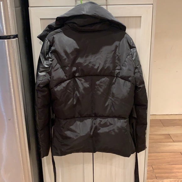 Winter coat- false leather good condition Size: L - Picture 3 of 11